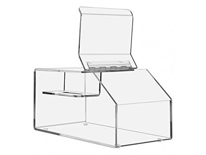 Marketing Holders Candy Bin Clear Acrylic 6" Dry Goods and Ice Cream Toppings Container with Scoop Slot and Hinged Lid Rounded Corners No Assembly - size: 6" Candy Bin