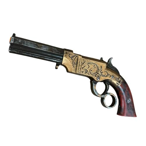 Vintage Lever-Style Foam Prop – 13.5” Western-Inspired Costume Display Accessory, Bronze Metal-Look with Red Grip, Lightweight Non-Functional for Adult Cosplay & Photoshoots
