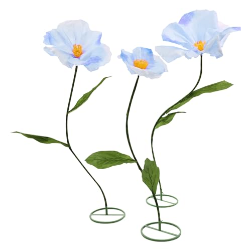 Giant Flowers for Decoration, 5.9ft Large Artificial Flower for Wedding Reception Birthday Halloween Party Background Baby Shower Shop Window Display Photography Props Home Décor (Blue) - color: Blue
