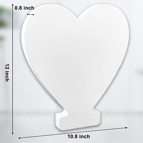 AOCEAN 12 Inch White Big Wood Letters Unfinished Wooden Letters for Wall Decor Decorative Standing Letters Slices Sign Board Decoration for Craft Home Party Projects (Love) - color: Love