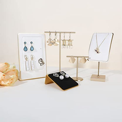 Black earring holders for selling, Velvet earring stands Jewelry display, metal gold studs board【Black】 - color: Black