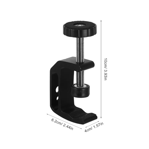 2pcs Aluminum C-clamp for Desk Mounting, Universal Desktop Table Clamp for Woodworking and Photography, Small Size Workbench Holding Tool