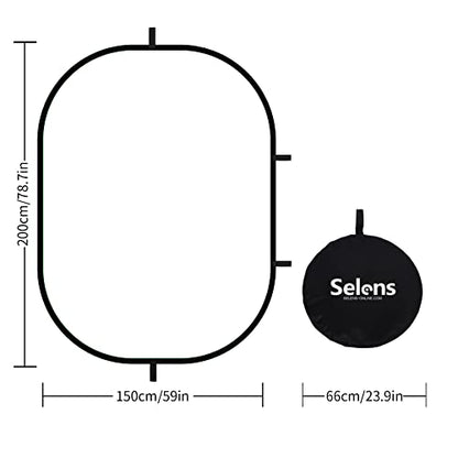 Selens Oval Light Diffuser, 59x78in/150x200cm Collapsible Pop-up Soft Light Diffusion with Portable Carrying Bag for Outdoor Photo Studio Lighting Video Live Streaming - size: 59x78inch/150x200cm with carrying bag