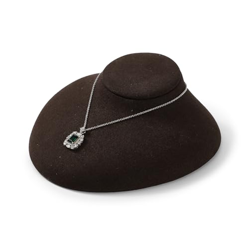 Oirlv Luxury Microfiber Jewelry Bust Necklace Display Bust - color: Brown