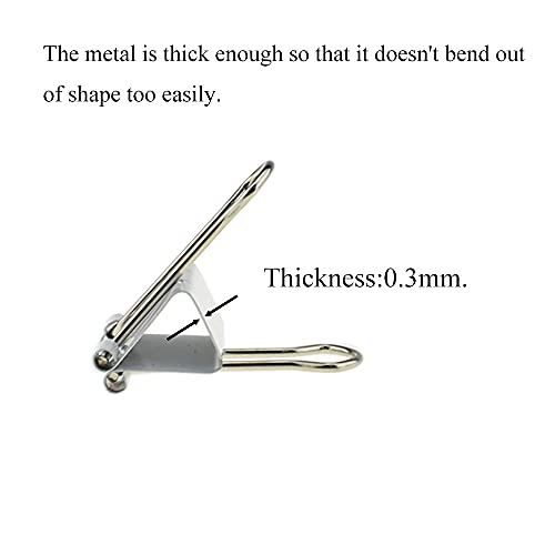 HAHIYO Binder Clips Paper Clamps Spring Steel Sturdy 0.98 inches Width 0.31 Inch Capacity No Sharp Edges Heavy Duty Tight Grip Reusable White Metal Bright Finish for Home Office School 25 Pack - size: White0.98in-25P