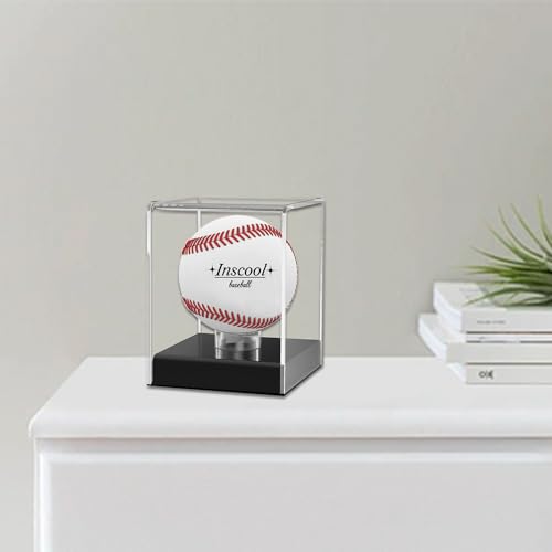 Acrylic Baseball Display Case, UV Protected Clear Display Cube, Memorabilia Baseball Case (Rounded Base)