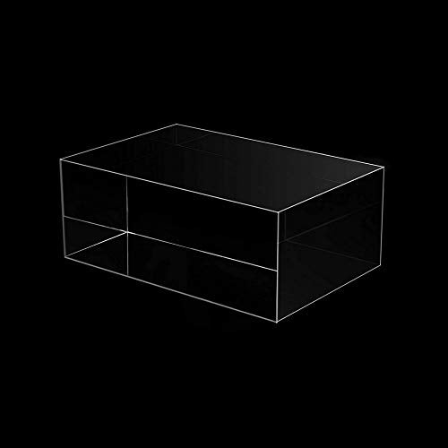 Clear Solid Acrylic Block - 6" x 4" x 2.36" All Diamond Polished Rectangle Clear Acrylic Cube for Display - Plexiglass Lucite Jewellery Block