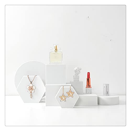 8PCS Product Photography Props Foam Photoshoot Prop Set for Product Display, Accessories, Jewellery, Cosmetics, Model, Perfumein and Trinkets on Perfect of Showing (White) - color: White