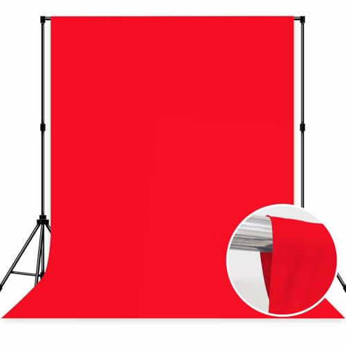 Photo Backdrop Red Background Cloth Professional Photography 6x9ft Seamless Design to Eliminate Wrinkles Wedding Luxury Theme Decoration Art Exhibition Gallery Display - color: Red, size: 6x9ft