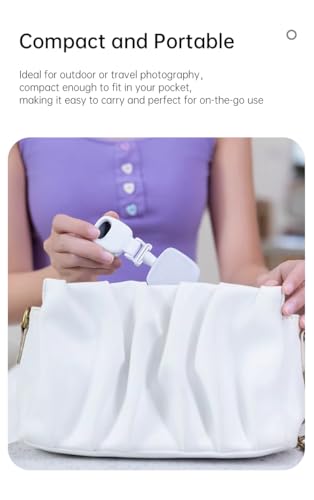 Mini LED Light for Phone, Camera & Laptop - Clip-On Portable Selfie Light, USB Rechargeable with Adjustable Brightness & 3 Color Modes – Perfect for Vlogging, Streaming, Video Calls, Photos (White)