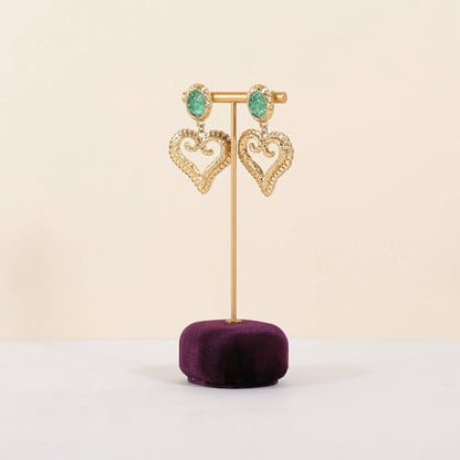 Velvet Earring T Bar Stand Jewelry Display, Earring Display Holder for Selling, Jewelry Storage Organizer【Purple】 - color: Purple