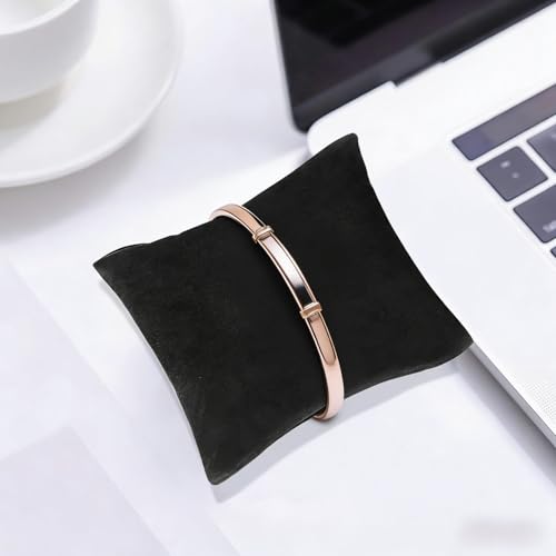 3 pcs Black Velvet Bracelet Watch Pillow Jewelry Displays 3 inch Bracelet Bangle Watch Display Holder