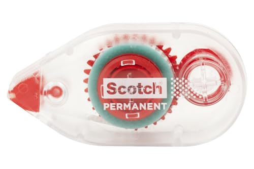 3M 6061 Scotch Double Sided Adhesive Roller Tape Runner, Permanent, Acid-Free, Photo-Safe Adhesive for Scrapbooking, Photo Mounting, and Crafts, 0.27 in x 26 ft per Roller, Pack of 6 - size: 6-Pack