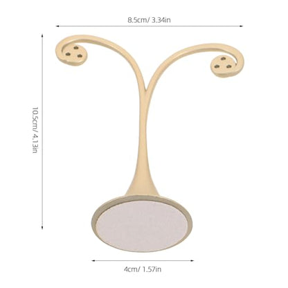 Metal Earring T Bar Stand - 6 Holes Retail Display Holder T Earring Display Holder - Jewelry Stand with Base for Show Jewelry Online Stores Photography Prop - color: Golden