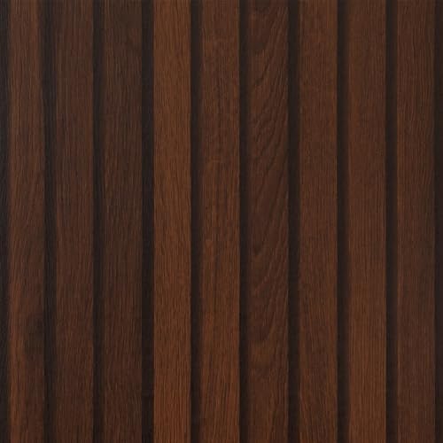 LACHEERY Dark Brown Wood Wallpaper Peel and Stick Wooden Slats for Wall Panel Wallpaper Removable Dark Wood Contact Paper for Cabinets Waterproof Vintage Vinyl Wall Paper Bedroom Bathroom 15.8"x80" - color: Dark Brown, size: 15.8" x 80"