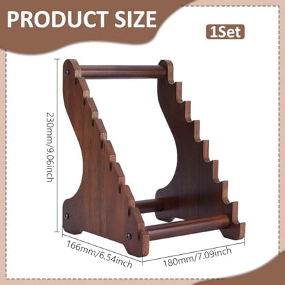 UNICRAFTALE Wood Knifes Display Stand Camel 8 Tier Knifes Block Blade Collection Display Holder Knifes Storage Rack Wooden Display Case for Knifes Collection Display Home Decoration 7.09"x6.5"x9.06"