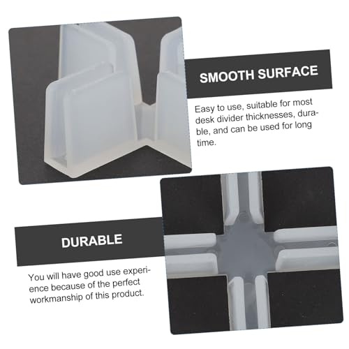 20pcs Plastic Cross Shape Fixing Clips for Desk Dividers and Cartons and Reliable Isolation Clamps for Organizing Workspaces and Studio Backgrounds