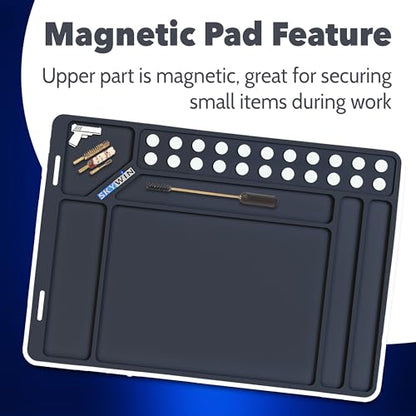 Skywin Cleaning Mat - Anti-Slip Shooting Mat for Gun Cleaning Mat, Magnetic Mat, Rubber Mat Repair Workbench Mat for Gun Mats Cleaning - style: Square (17x12 IN)