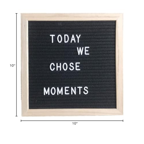 Felt Board Felt Letter Board, 10 x 10 inch Message Board Word Board Letter Board Sign Bulletin Board Letters, Pregnancy Announcements Baby Announcement Sign, Valentines Day Gifts for Her Letterboard - color: Black