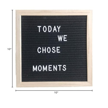 Felt Board Felt Letter Board, 10 x 10 inch Message Board Word Board Letter Board Sign Bulletin Board Letters, Pregnancy Announcements Baby Announcement Sign, Valentines Day Gifts for Her Letterboard - color: Black