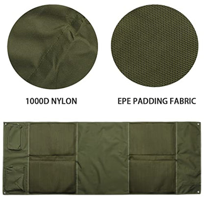 MOZETO Shooting Mat, Extra Large Folded Shooting Mats Prone Padded Hunting Accessories for Range Hunting - color: Green