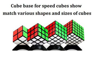 Stand Plastic Speed Cube Holder - Black Base - 5pcs