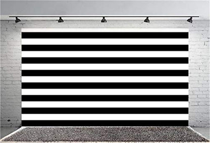 AOFOTO 10x6ft Black and White Striped Photography Backdrop Streak Textured Background Birthday Party Decoration Photo Studio Props Baby Shower Banner Adult Elder Girl Boy Wallpaper - size: 10x6ft
