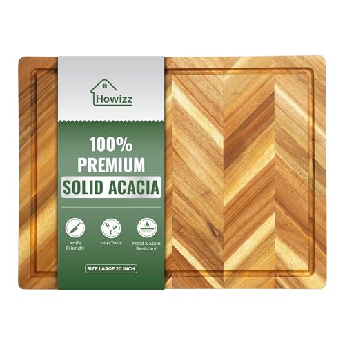 Howizz Acacia Wood Large Cutting Board, Herringbone Acacia Cutting Board - 20"x15"x1" - color: 5-Herringbone, size: 20"L x 15"W