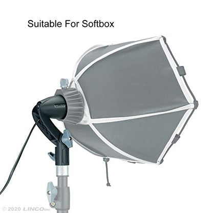 LINCO Lincostore 2 Pcs Photography Studio AC Fire-Resistant Socket Light Stand Mount Umbrella Holder E26/E27 Mini Cirrus 5310
