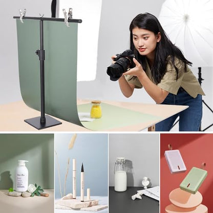 Photography Backdrops Small Product Background: Flat Lay Seamless Paper Props - Tabletop Photo Shoot for Jewelry Cosmetics Food .(22x34in, Dark) - color: Dark 6pcs/12color