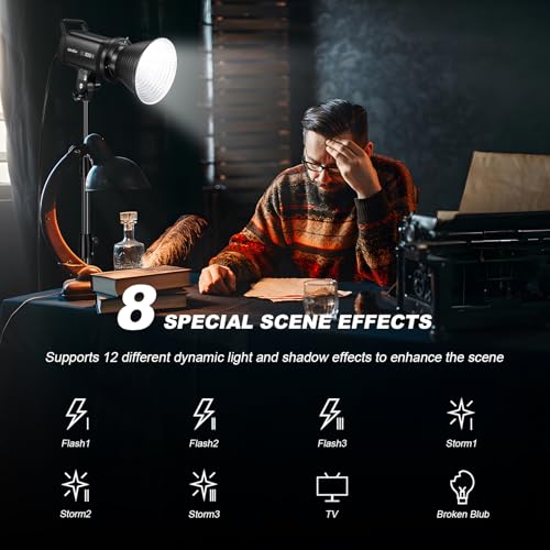 Godox 2PACK SL100D COB LED Continuous Video Light Kits Professional with 1*Carry Bag 2*Light Stand 2* Softbox 1 * 5 in 1 Reflector 1* Carry Bag Studio Lighting for Photography Studio Shooting
