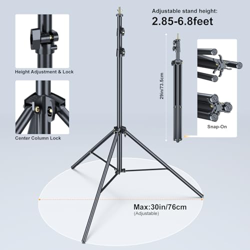 LINCO Lincostore Backdrop Stand for Parties Kit 10x7 ft Adjustable Back Drop Photography Studio Photo Background Support System with Clamps, Sand Bag, Carrying Bag 4172 4174 (10x7 ft) - size: 10x7 Ft