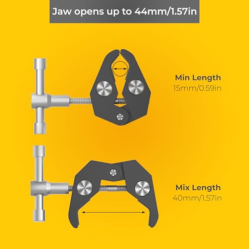 REFLEX CAMERA Super Clamp with 1/4" and 3/8" Thread Ideal Magic arm clamp with Rotary Handle for Photography, Tripod, Lights, Umberellas, DSLR Cameras, Shelves, Rods, Light Stands - Fully Adjustable