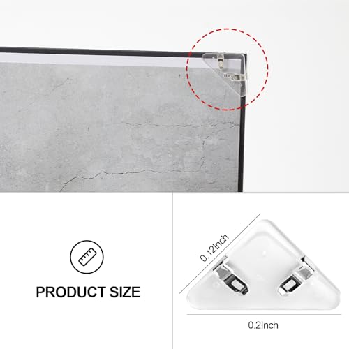 2Pcs Backgroud Boards & Paper Corner Clips for Photo Shooting, Triangle Backdrop Clips for Photography, Transparent Clips Holder for Backdrop - color: 2pcs clips