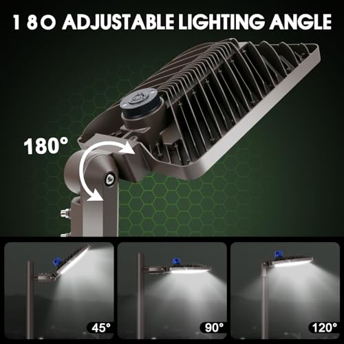 350W LED Parking Lot Light Slip Fitter Mount 52500LM Dusk to Dawn 5000K Led Flood Light Outdoor Area Security Commercial IP65 Waterproof 100-277V for Driveway Parking Lot Stadium - size: 350W Pole Mount