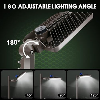 350W LED Parking Lot Light Slip Fitter Mount 52500LM Dusk to Dawn 5000K Led Flood Light Outdoor Area Security Commercial IP65 Waterproof 100-277V for Driveway Parking Lot Stadium - size: 350W Pole Mount