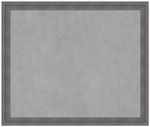 Amanti Art Blue Framed Magnetic Board 22x26 Medium Vision Board for use with Magnets, 100% Metal Sheet to Display Items as Office Decor or for Home Organization in mudroom, Kitchen or Kids Room - color: Dixie Blue Grey Rustic, size: 26"W x 22"H