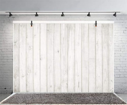 Yeele 7x5ft Vintage Wood Backdrop Retro Rustic White and Gray Wooden Floor Background for Photography Kids Adult Photo Booth Video Shoot Vinyl Studio Props