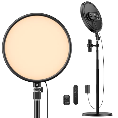 Weilisi Large Ring Light with 79" Stand, 6500K Professional Full-Screen Big Ring Light with Stand and Phone Holder, Selfie Light with Remote for Studio Video Photography, TikTok, YouTube, Live Stream