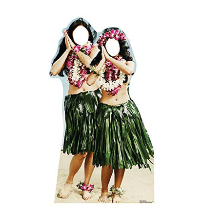 Cardboard People Hawaiian Hula Girls Stand-in Life Size Cardboard Cutout Standup - color: Hawaiian Hula Girls