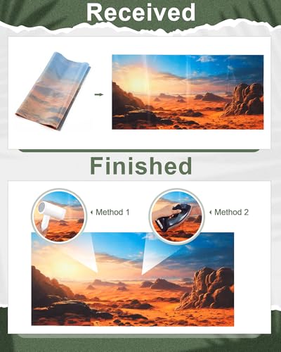 Breling 4 Pcs 30 x 11.8 Inch Reptile Habitat Background with Nano Glue Gobi Sun Cactus Stone and Green Tree Fern Stream Terrarium Background Polyester Durable Aquarium Accessories - color: Style1, size: 11.8 x 30 Inch