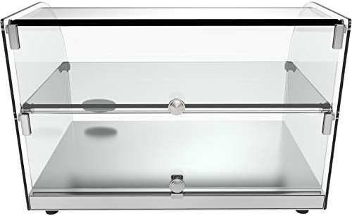 KoolMore - DC-2C 22" Commercial Countertop Bakery Display Case with Front Curved Glass and Rear Door - 1.5 cu. ft. - size: 22 in. - 2 Shelves