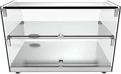 KoolMore - DC-2C 22" Commercial Countertop Bakery Display Case with Front Curved Glass and Rear Door - 1.5 cu. ft. - size: 22 in. - 2 Shelves