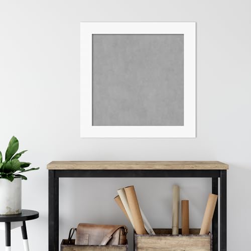 Amanti Art White Framed Magnetic Board 29x29 Medium Vision Board for use with Magnets, 100% Metal Sheet to Display Items as Office Decor or for Home Organization in mudroom, Kitchen or Kids Room - color: Basic White, size: 29"W x 29"H