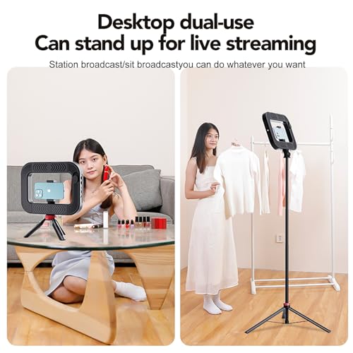 Phone Ring Light with 80" Tall Tripod Stand Built-in 8000mAh Battery Handheld Smartphone Photo Selfie Video Rig Lights 2700K-6500K for Tiktok, YouTube, Video Recording, Filmmaking, Vloging