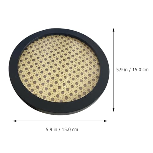 PRETYZOOM Woven Tray Desktop Ornament Storage Plate Nordic Style Food Serving Tray for Fruits Tea Accessories Lightweight Decorative Woven Plate for Home Decor Photography Props