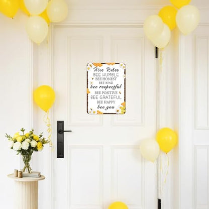 WERNNSAl 9PCS Bee Birthday Party Decorations - Honey Bee Signs Decoration for Kids Girls Farm Bee Birthday Party Funny Bumble Bee Hive Decor for Happy Bee Day Baby Shower Supplies Bee Sign Posters on Garden Home Yard Wall Decor - style: Bee A002