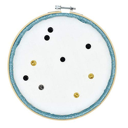 REOVE Pin Collection Display Stand, Blue, Pin Display Board, Wall Mount, Glittering Stars, Jewelry Storage for Enamel Pins, Patches, Buttons, Holds Brooch, Earrings, Necklace, Rings - color: Blue