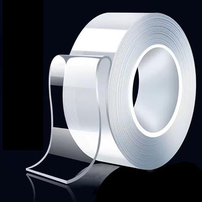 Double Sided Tape Heavy Duty Removable 10FT Clear Nano Tape Adhesive Mounting Tapes for Wall Decor,Hanging Picture, Poster, Carpet, Photo Deco - size: 10FT