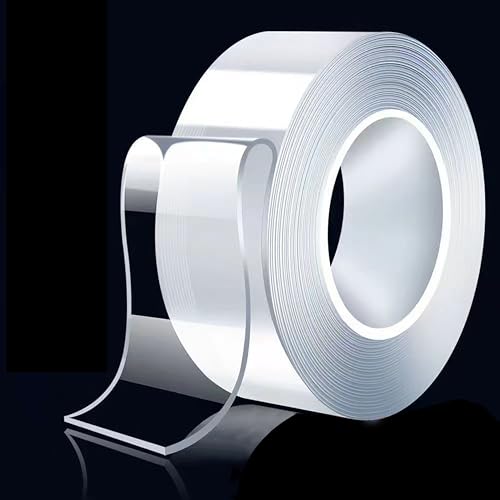 Double Sided Tape Heavy Duty Removable 3.3FT Clear Nano Tape Adhesive Mounting Tapes for Wall Decor,Hanging Picture, Poster, Carpet, Photo Deco - size: 3.3FT